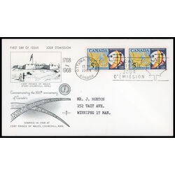 canada stamp 479 weather map and instruments 5 1968 FDC PC 029