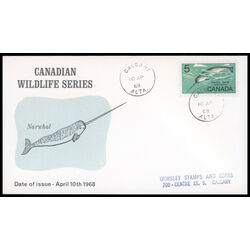 canada stamp 480 narwhal 5 1968 FDC PC 033