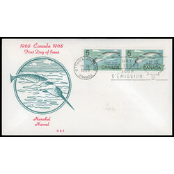 canada stamp 480 narwhal 5 1968 FDC PC 035
