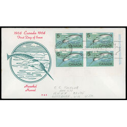 canada stamp 480 narwhal 5 1968 FDC LR 037
