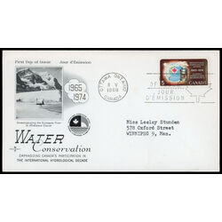 canada stamp 481 rain gauge 5 1968 FDC PC 021