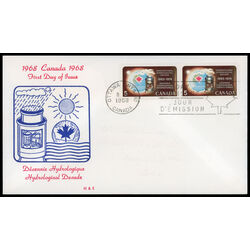 canada stamp 481 rain gauge 5 1968 FDC PC 024