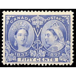 canada rare stamp 60i jubilee 20 mint vfnh deep ultra 50 1897