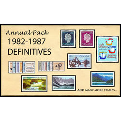 canada complete definitives set 1982 1987 mint