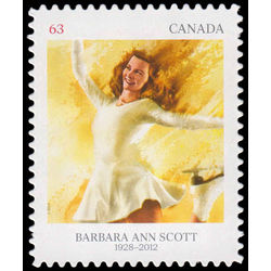 canada stamp 2705 barbara ann scott 1928 2012 63 2014
