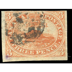 canada stamp 4iv beaver thin oily paper 3d 1852