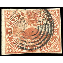 canada stamp 4v beaver used very good 1852