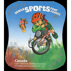 canada stamp bk booklets bk312 youth sports 2005