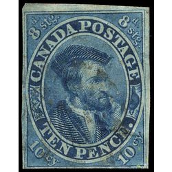 canada stamp 7 jacques cartier used fine 10d 1855