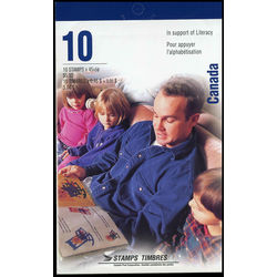 canada stamp bk booklets bk193 literacy begins at home 1996