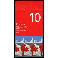 canada stamp bk booklets bk214 flag over iceberg 1998