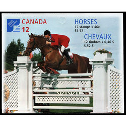 canada stamp bk booklets bk220 canadian horses 1999