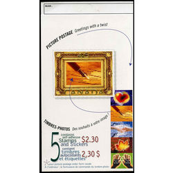 canada stamp bk booklets bk227 gold leaf picture frame 2000