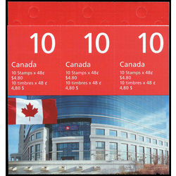 canada stamp bk booklets bk251 flag over canada post head office 2002