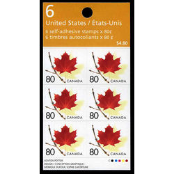 canada stamp bk booklets bk282 red maple leaf on twig 2003