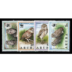 aruba stamp 101 104 wolrd wildlife fund 1994