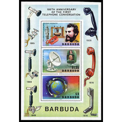 barbuda stamp 262a telephone anniversary 4 0 1977