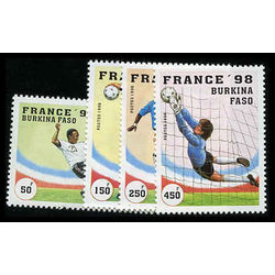 burkina faso stamp 1074 77 soccer 1996