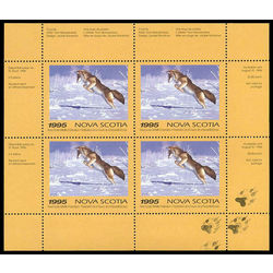 nova scotia wildlife federation stamp nsw4b coyote by tom mansanerez 1995