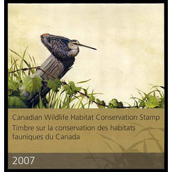 canadian wildlife habitat conservation stamp fwh23 wilson s snipe duck 8 50 2007