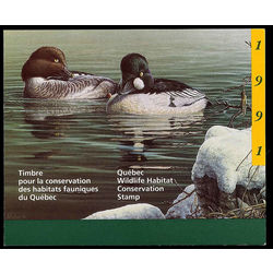 quebec wildlife habitat conservation stamp qw4e common goldeneyes by pierre leduc 1991