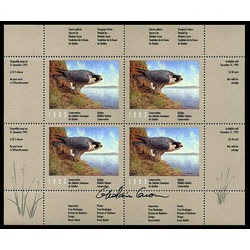 quebec wildlife habitat conservation stamp qw6e peregrine falcon by ghislain caron 1993