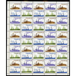 canada stamp 703a inland vessels 1976 m full sheet bl 8 variety