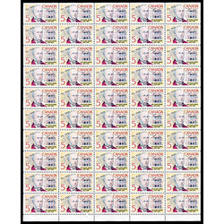 canada stamp 484 george brown globe and legislature 5 1968 m pane bl