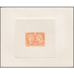 canada stamp 52 tcldp jubilee trial color large die proof in the adopted color of the one cent 2 1897  2