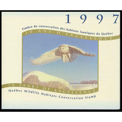 quebec wildlife habitat conservation stamp qw10 snowy owl by claudio d angelo 7 50 1997
