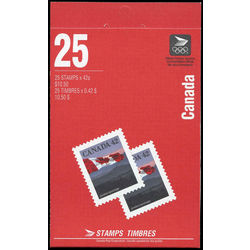 canada stamp bk booklets bk138a flag over hills 1991