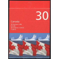 canada stamp bk booklets bk215 flag over iceberg 1998