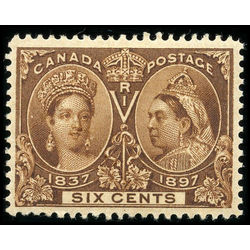 canada stamp 55i queen victoria jubilee mint extra fine 6 1897