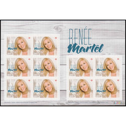 canada stamp bk booklets bk593 renee martel 2014