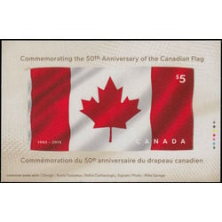 canada stamp 2808 commemorating the 50th anniversary of the canadian flag 5 00 2015