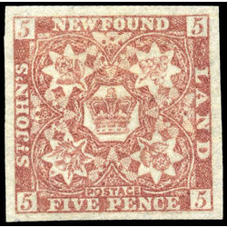 newfoundland stamp 12aii 1860 second pence issue 5d 1860