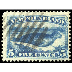 newfoundland stamp 54i harp seal 5 1887