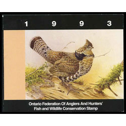 ontario federation of anglers hunters stamp ow1 canada stamp ow1 1993 1993