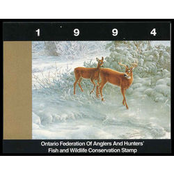 ontario federation of anglers hunters stamp ow2 canada stamp ow2 1994 1994