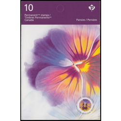 canada stamp bk booklets bk614 pansies 2015