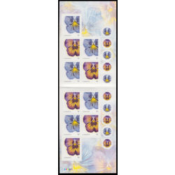 canada stamp bk booklets bk614 pansies 2015