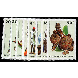 rwanda stamp 515 22 musical instruments of central west africa 1973
