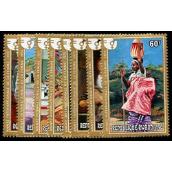 rwanda stamp 665 72 international women s year 1975