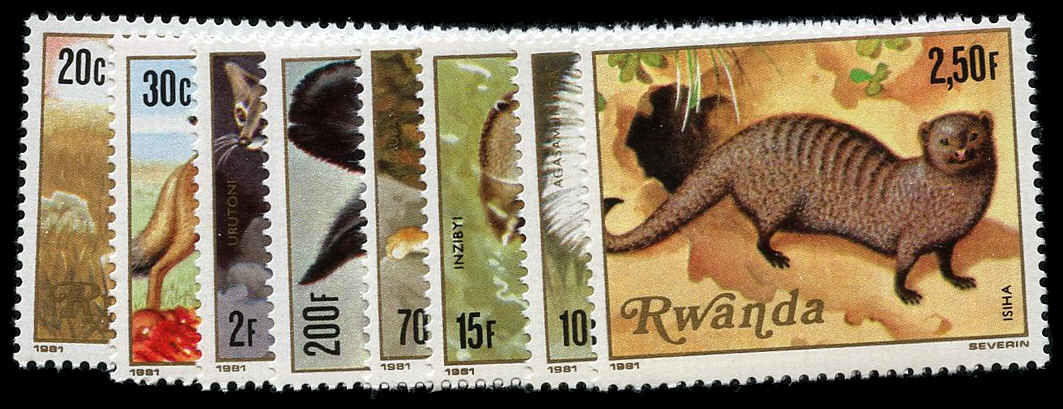 Buy RWANDA #1035-42 - Meat-Eating Animals (1981) | Arpin Philately Buy RWANDA #1035-42 - Meat-Eating Animals (1981) | Arpin Philately