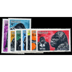 rwanda stamp 1158 65 gorillas 1983