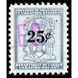 canada revenue stamp nsv4 nova scotia vacation pay 25 1958
