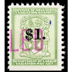 canada revenue stamp nsv6 nova scotia vacation pay 1 1958