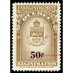 canada revenue stamp qr33 coat of arms 50 1962