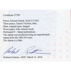 prince edward island stamp 2 queen victoria fake 3d 1861