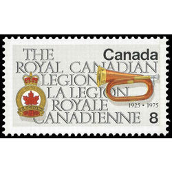 canada stamp 680i legion emblem and bugle 8 1975